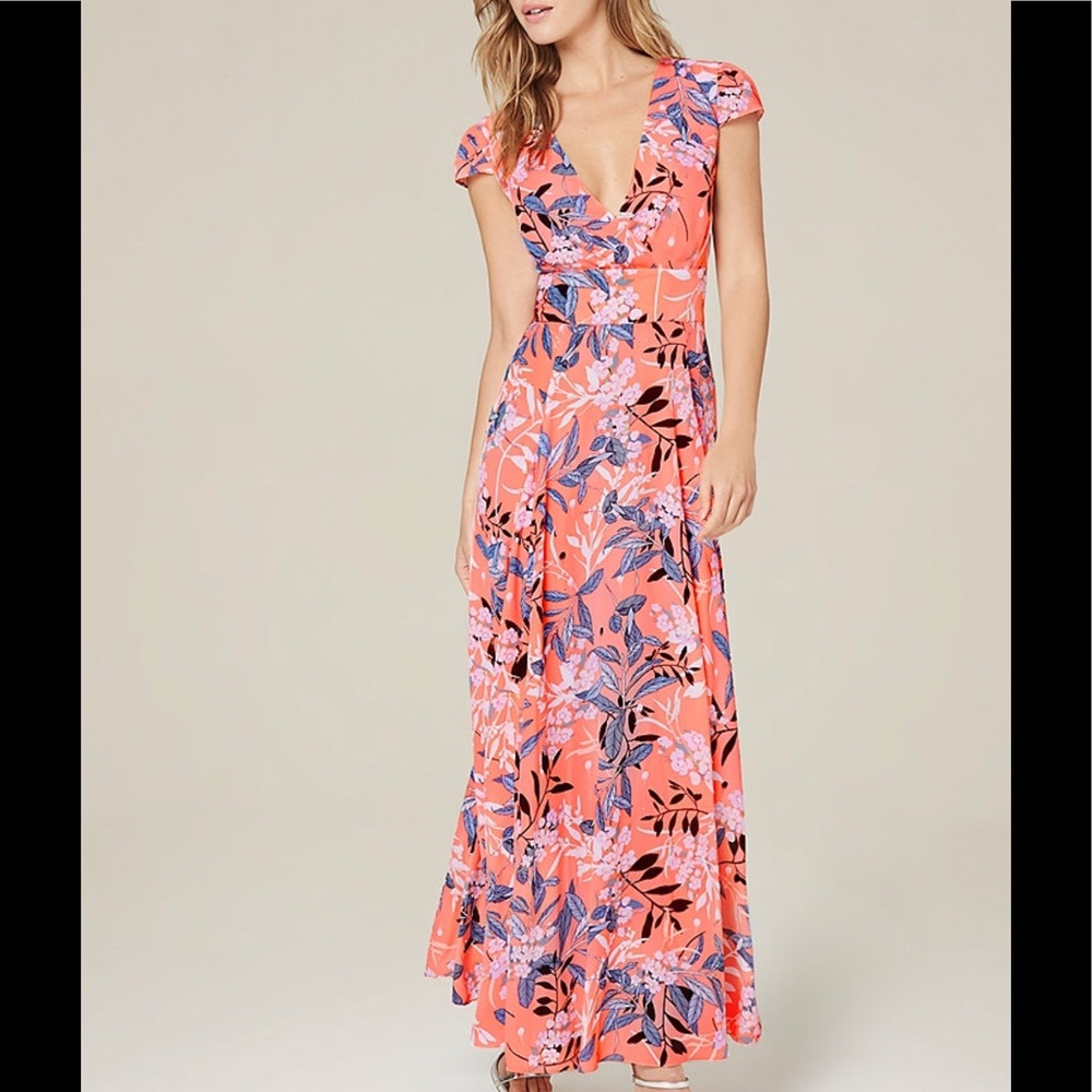 Bebe long print maxi dress never worn